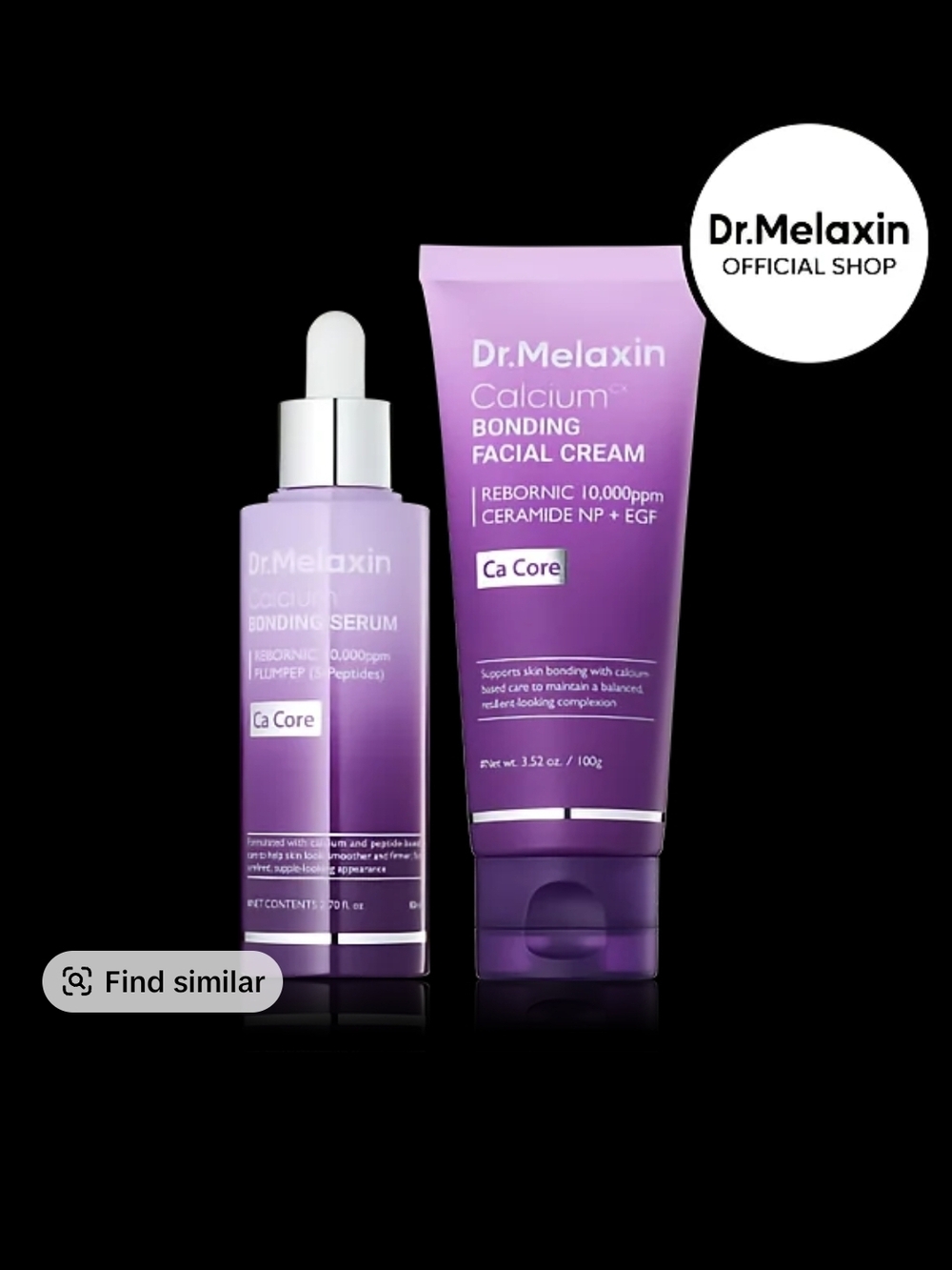 Dr. Melaxin Calcium Bonding Facial Cream & Serum Set - Nwt